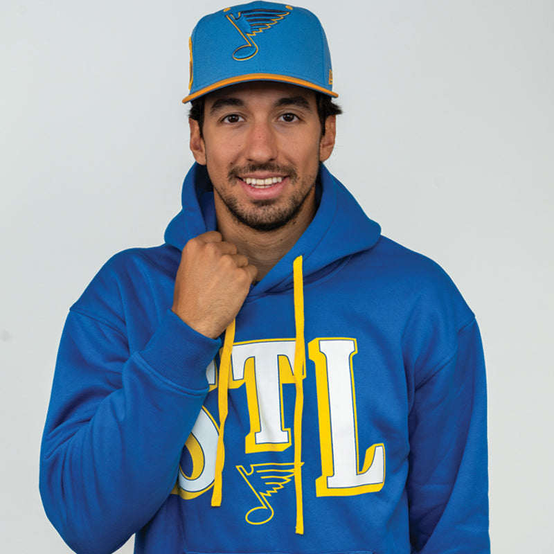 ST. LOUIS BLUES SERIES SIX STL PRIMARY STACKED HOODIE - BLUE Hoodie Series Six