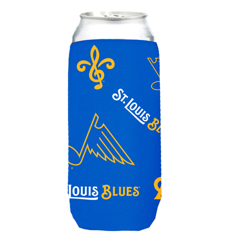 ST. LOUIS BLUES LOGO BRANDS NATIVE DESIGN KOOZIE CAN COOLER 25 OZ - BLUE Koozie Logo Brands