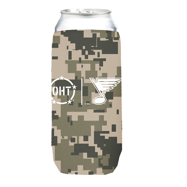 25ST. LOUIS BLUES LOGO BRANDS OHT DESIGN KOOZIE CAN COOLER 25 OZ - CAMO Koozie Logo Brands