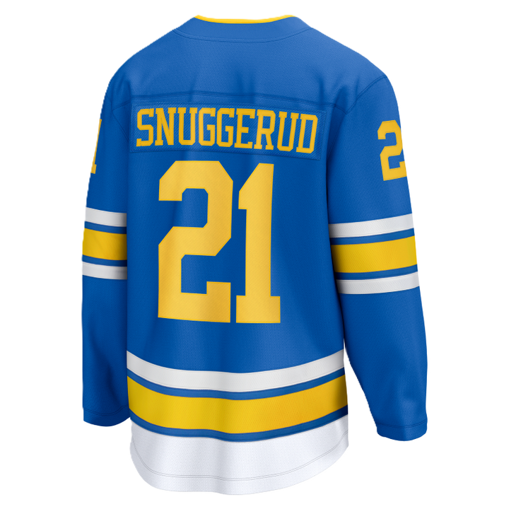 ST. LOUIS BLUES FANATICS BREAKAWAY HOME JERSEY - SNUGGERUD #21 Jersey Fanatics