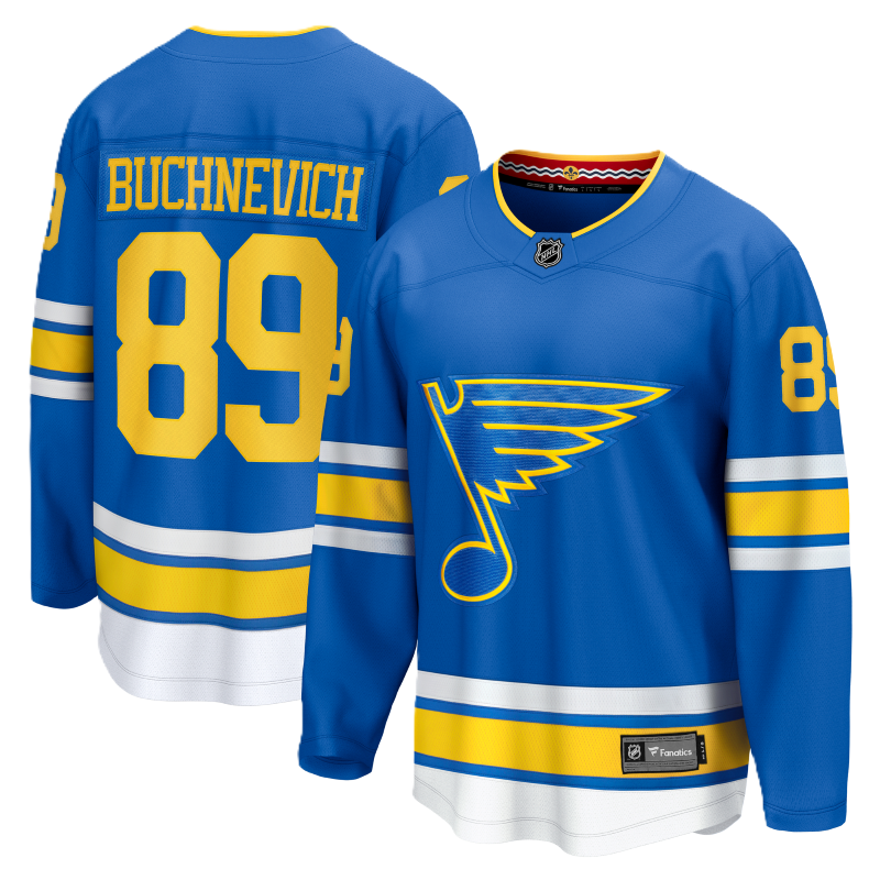 ST. LOUIS BLUES FANATICS BREAKAWAY HOME JERSEY - BUCHNEVICH #89 Jersey Fanatics