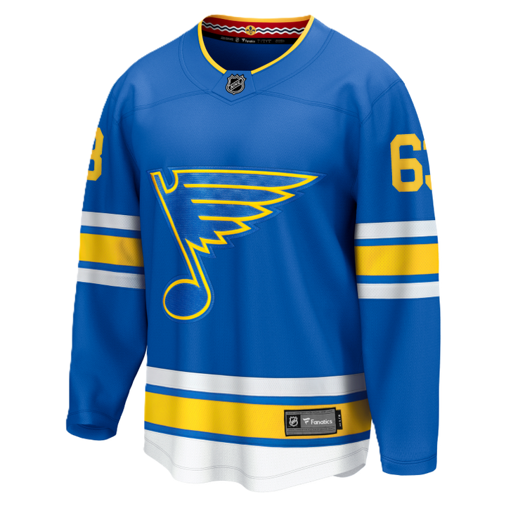 ST. LOUIS BLUES FANATICS BREAKAWAY HOME JERSEY - NEIGHBOURS #63 Jersey Fanatics