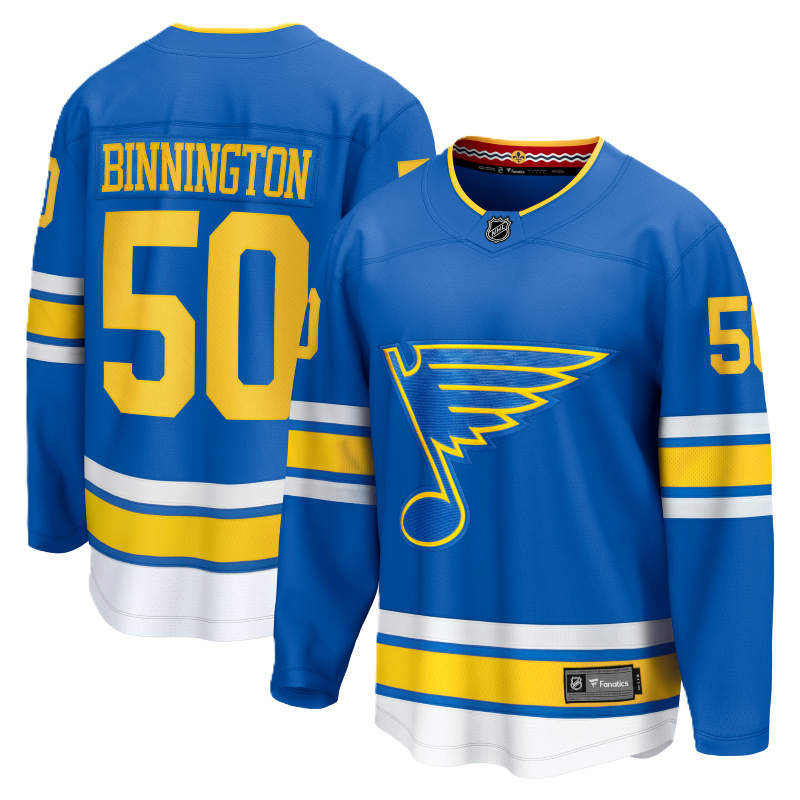 ST. LOUIS BLUES FANATICS BREAKAWAY HOME JERSEY - BINNINGTON #55 Jersey Fanatics