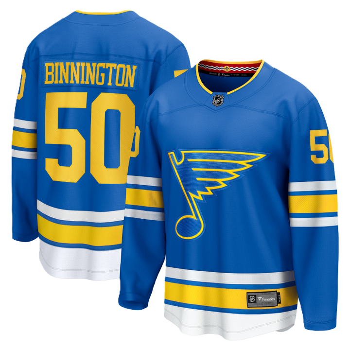 ST. LOUIS BLUES FANATICS BREAKAWAY HOME JERSEY - BINNINGTON #55 Jersey Fanatics