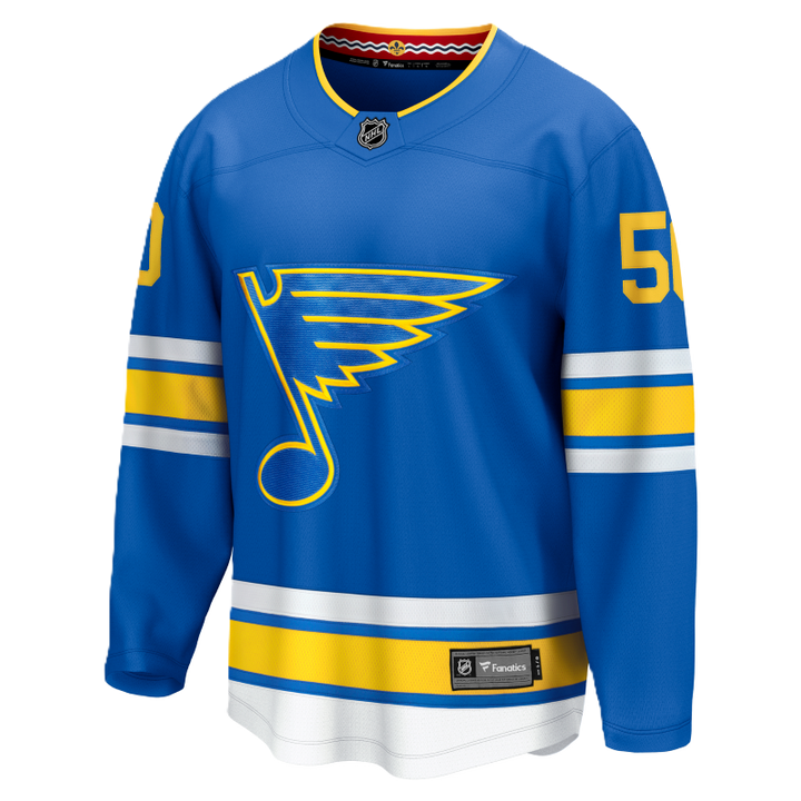 ST. LOUIS BLUES FANATICS BREAKAWAY HOME JERSEY - BINNINGTON #55 Jersey Fanatics