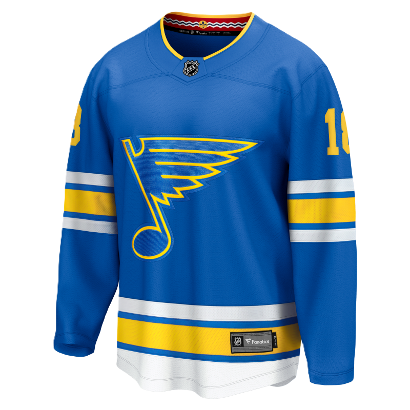 ST. LOUIS BLUES FANATICS BREAKAWAY HOME JERSEY - THOMAS #18 Jersey Fanatics