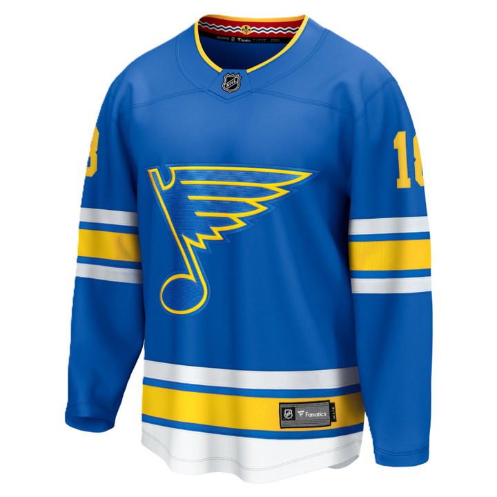 ST. LOUIS BLUES FANATICS BREAKAWAY HOME JERSEY - THOMAS #18 Jersey Fanatics