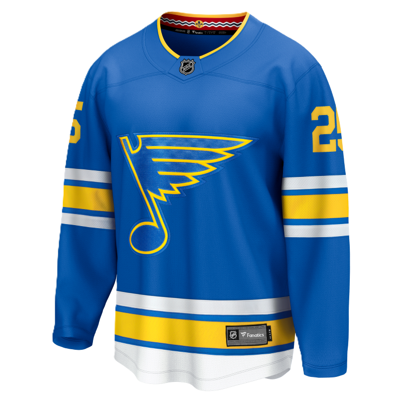ST. LOUIS BLUES FANATICS BREAKAWAY HOME JERSEY - KYROU #25 Jersey Fanatics