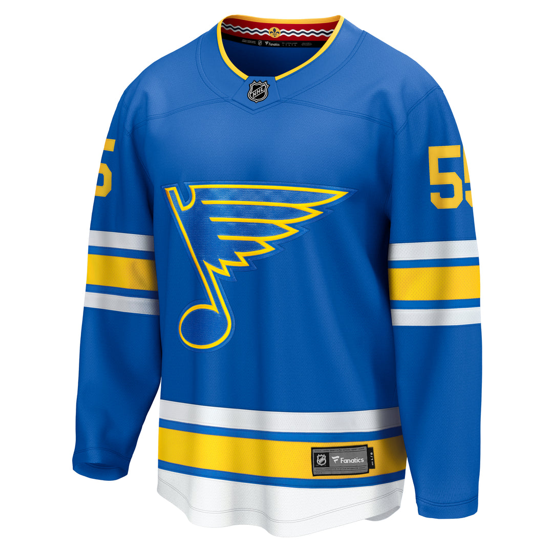 ST. LOUIS BLUES FANATICS BREAKAWAY HOME JERSEY - PARAYKO #55 Jersey Fanatics