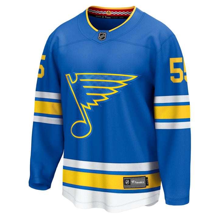 ST. LOUIS BLUES FANATICS BREAKAWAY HOME JERSEY - PARAYKO #55 Jersey Fanatics