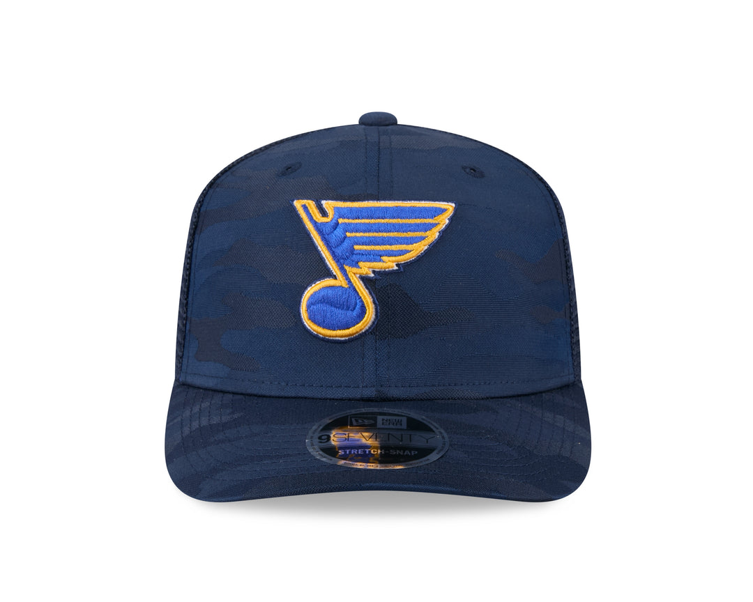 NEW ERA 970 ST. LOUIS BLUES NAVY CAMO MESH STRETCH SNAPBACK Hat New Era   