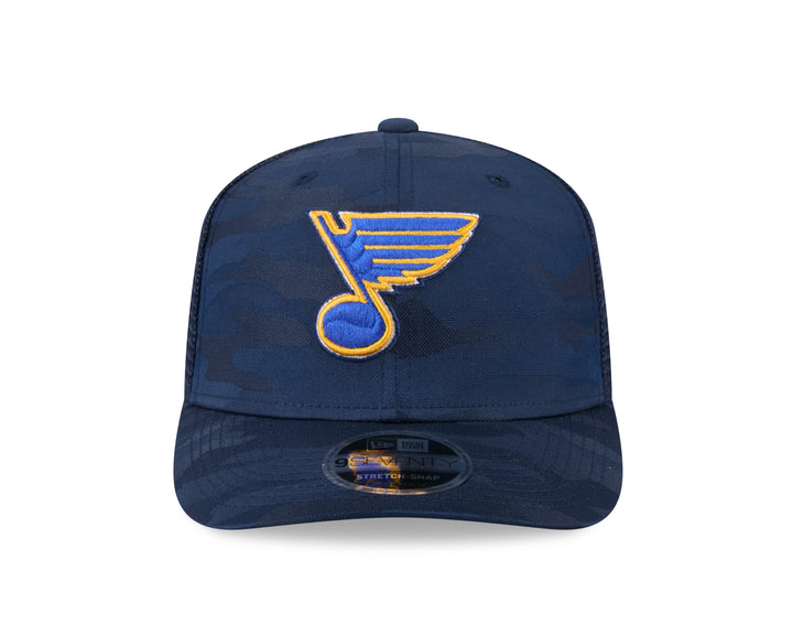 NEW ERA 970 ST. LOUIS BLUES NAVY CAMO MESH STRETCH SNAPBACK Hat New Era   