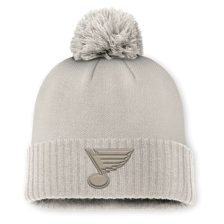 ST. LOUIS BLUES FANATICS AUTHENTIC PRO TONAL POM KNIT - CREAM Knit Fanatics   