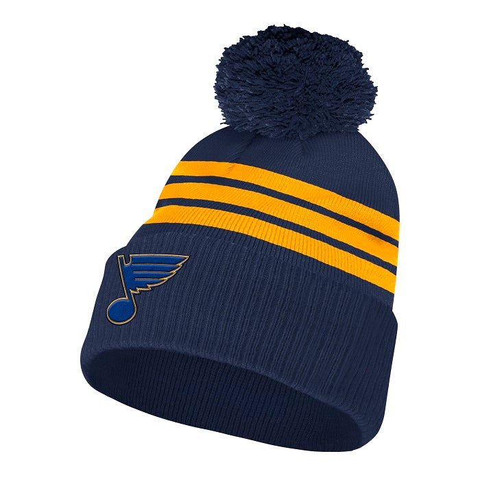 ST. LOUIS BLUES ADIDAS THREE STRIPES POM KNIT - NAVY Knit adidas   