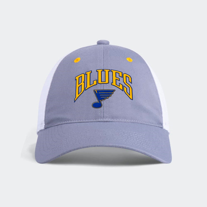 ST. LOUIS BLUES ADIDAS ARCH MESH STRAPBACK HAT - GREY Hat adidas   