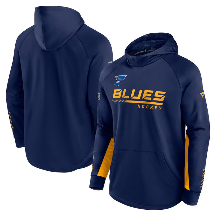 St. Louis Blues Fanatics Authentic Pro Locker Room Hoodie - Navy