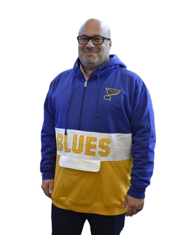 ST. LOUIS BLUES TRICOLOR Q-ZIP - MULTI Hoodie NHL   