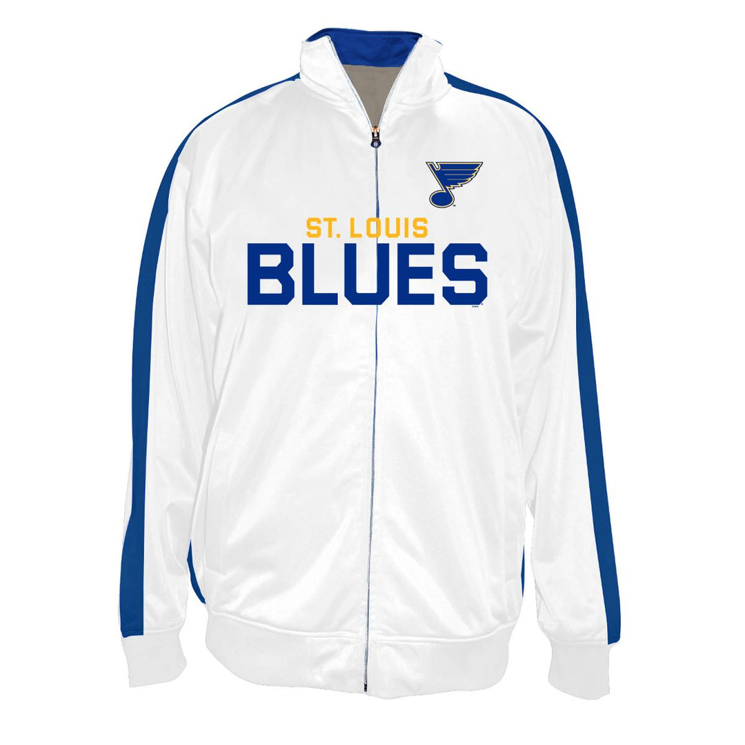 ST. LOUIS BLUES WORKMARK TRACK JACKET - WHITE Hoodie ETERNAL FORTUNE FASHION LLC