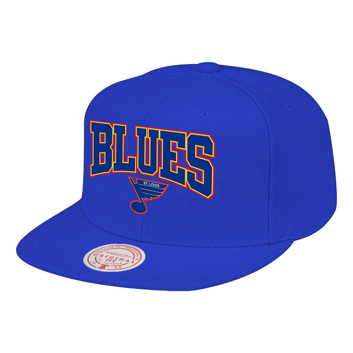 ST. LOUIS BLUES MITCHELL & NESS NOTE SNAPBACK HAT - ROYAL Hat Mitchell & Ness   