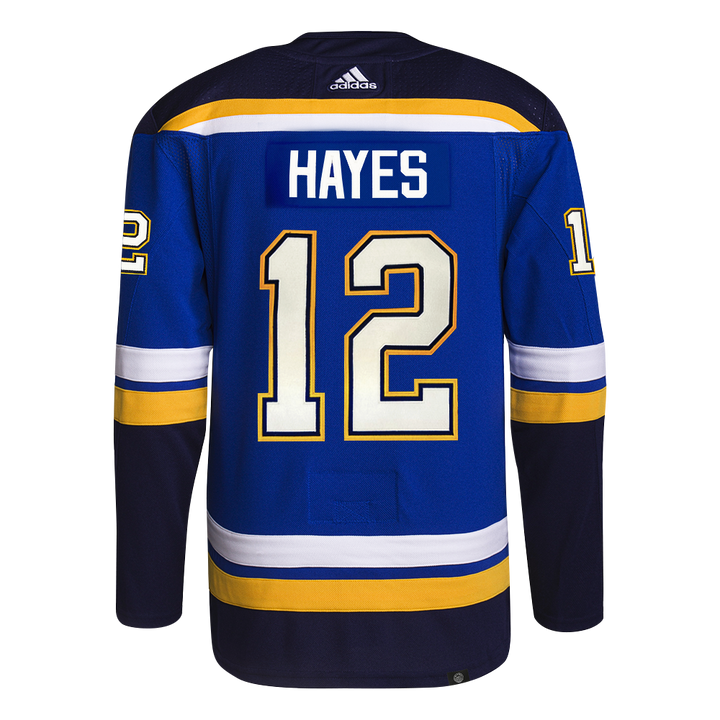 ST. LOUIS BLUES AUTHENTIC PRO-STITCH ADIDAS KEVIN HAYES HOME JERSEY - BLUE