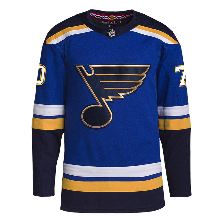 ST. LOUIS BLUES AUTHENTIC SUNDQVIST #70 HOME PRO-STITCH JERSEY - BLUE Jersey adidas   
