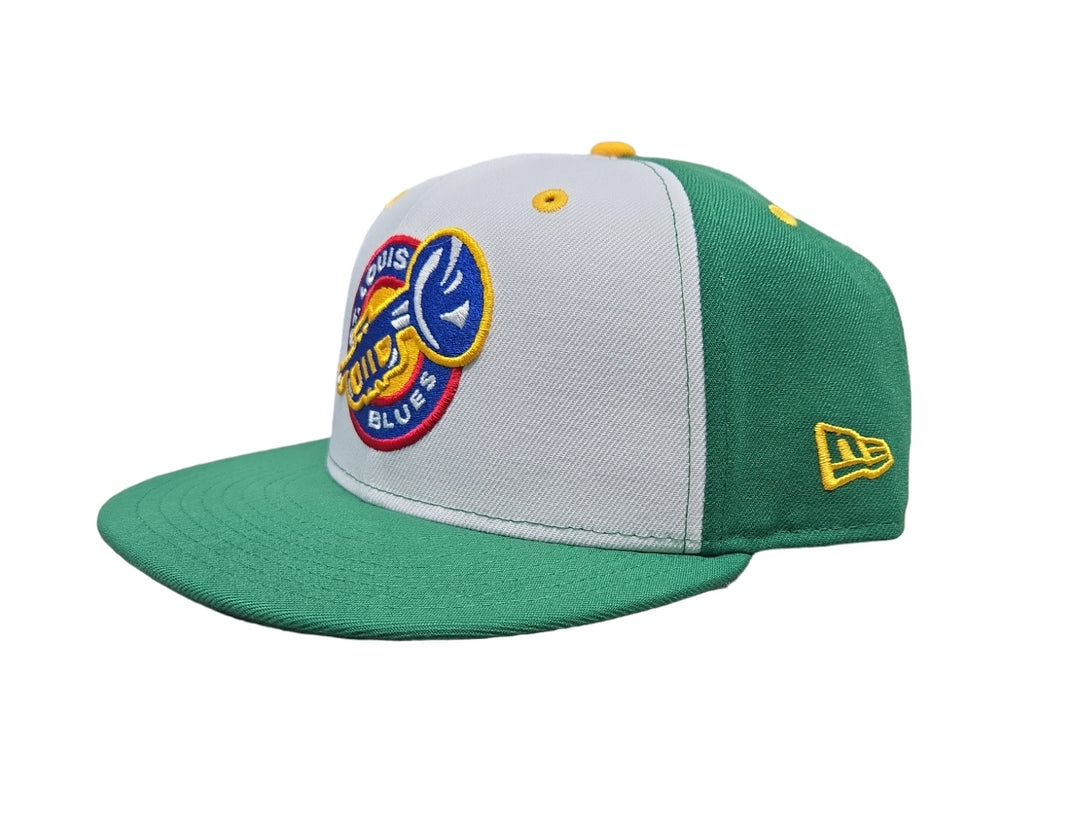 ST. LOUIS BLUES TRUMPET MARDI GRAS SNAPBACK - GREEN