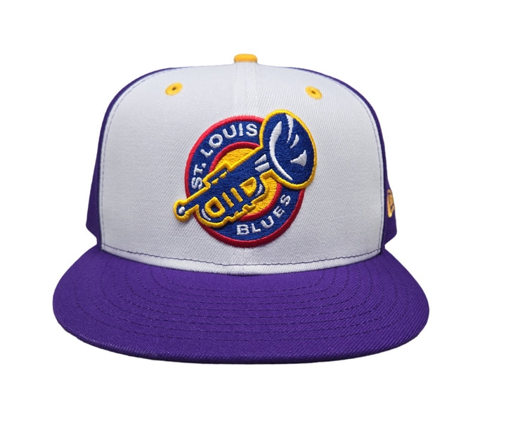 ST. LOUIS BLUES TRUMPET MARDI GRAS SNAPBACK - PURPLE