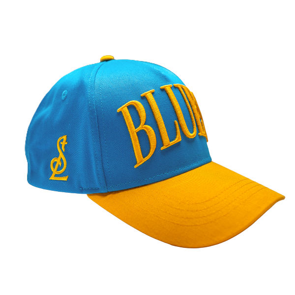 ST. LOUIS BLUES SERIES SIX ARCHED BLUES WORDMARK ADJUSTABLE HAT - BLUE/GOLD