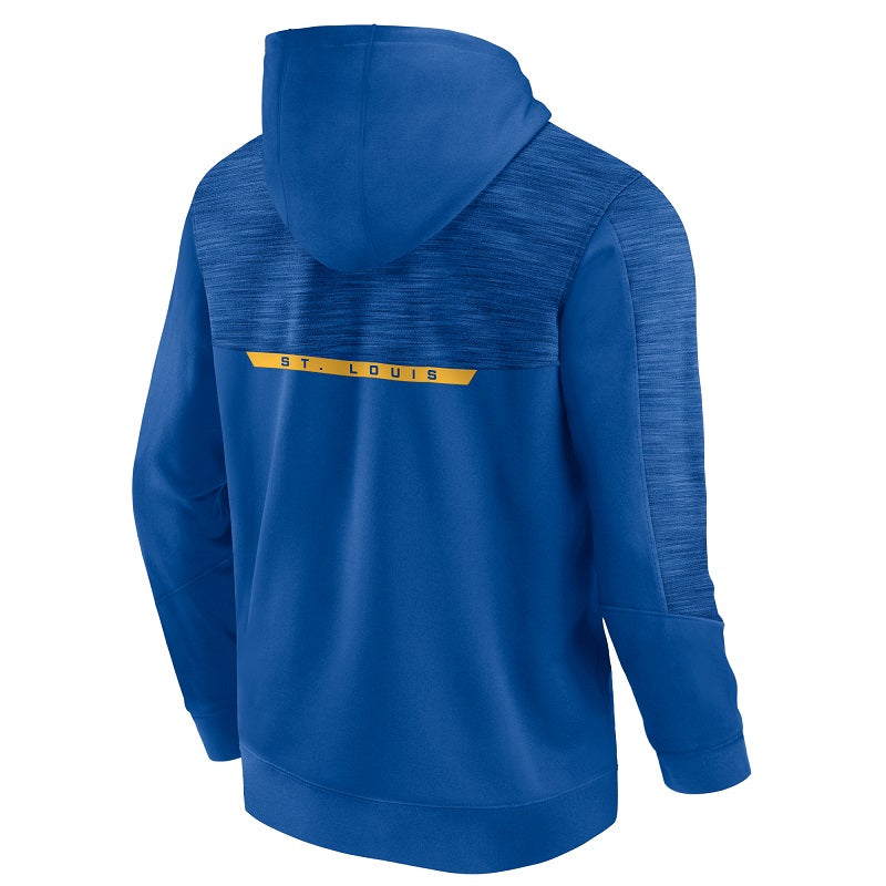 ST. LOUIS BLUES FANATICS POLY FLEECE HOODIE - ROYAL