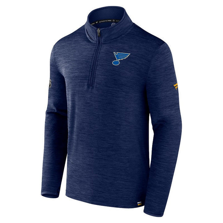 ST. LOUIS BLUES FANATICS NOTE LC 1/4 ZIP - NAVY