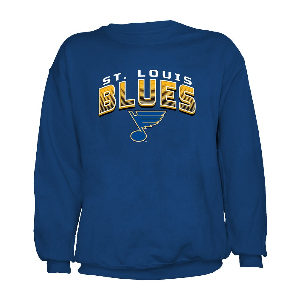 ST. LOUIS BLUES 108 STITCHES RETRO FREQUENCY CREWNECK - NAVY