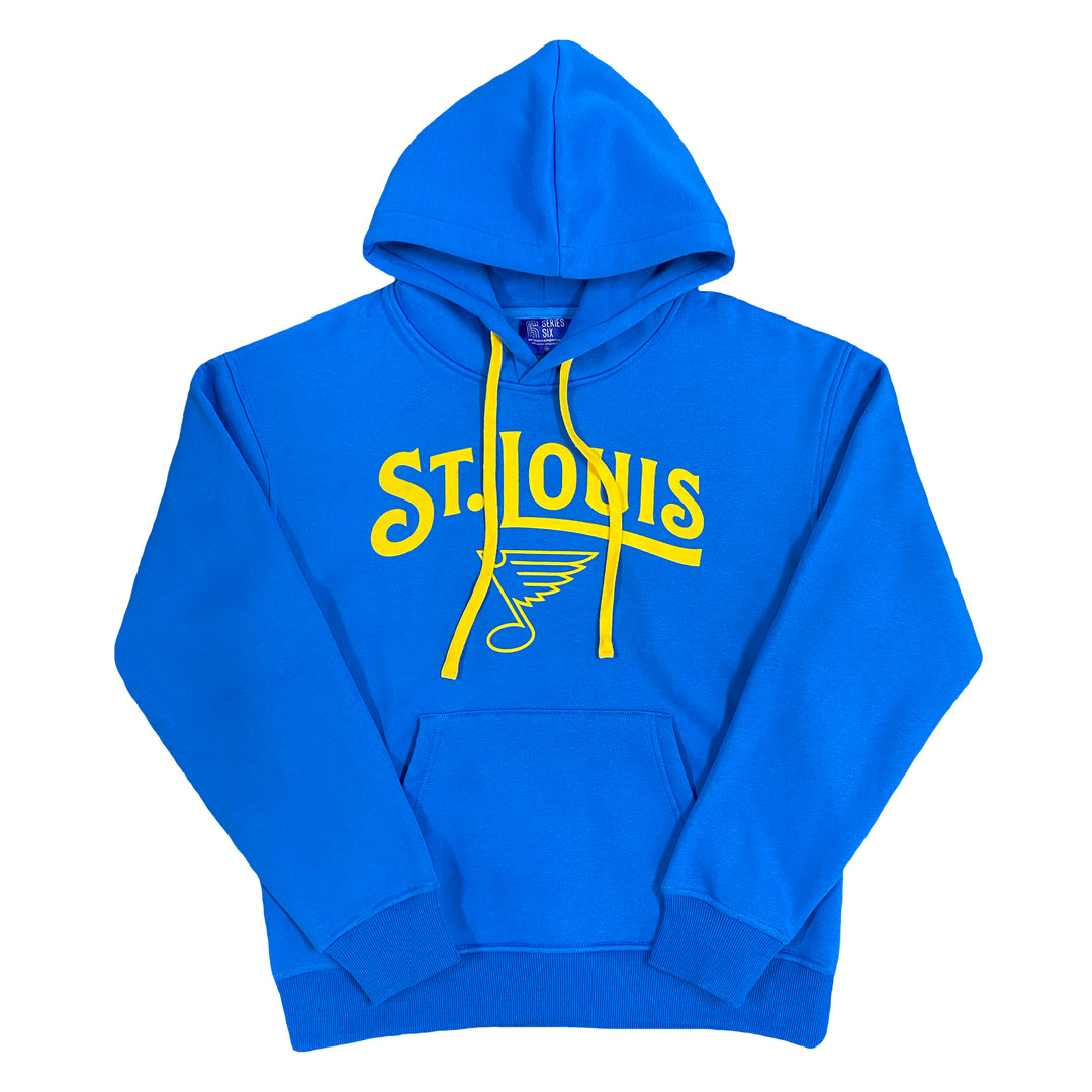 ST. LOUIS BLUES SERIES SIX WORDMARK ARCH HOODIE - BLUE Hoodie Series Six