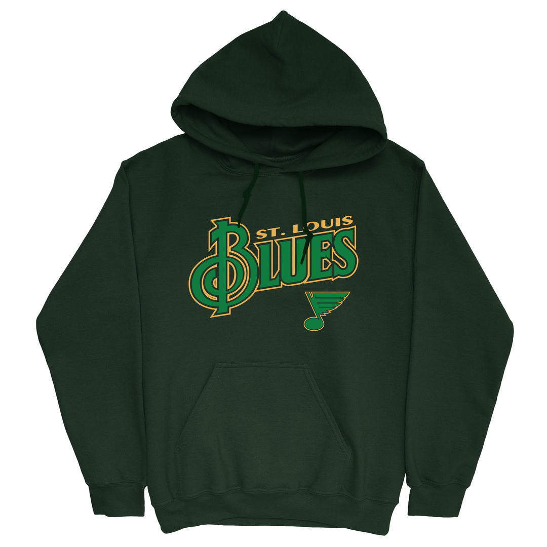 ST. LOUIS BLUES SERIES SIX ST. PADDY'S FOREST GREEN HOODIE Hoodie Series Six   