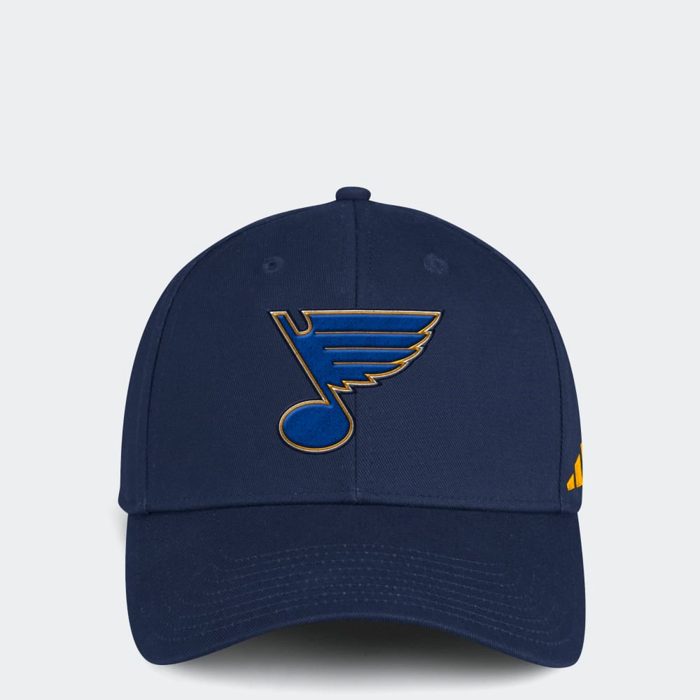 ST. LOUIS BLUES ADIDAS VELCRO ADJUSTABLE HAT - NAVY