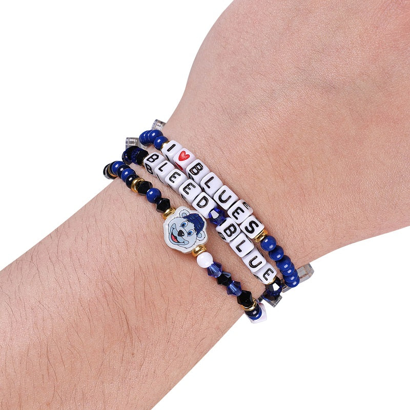 ST. LOUIS BLUES FOCO TEAM FRIENDSHIP BRACELETS - 3-PACK