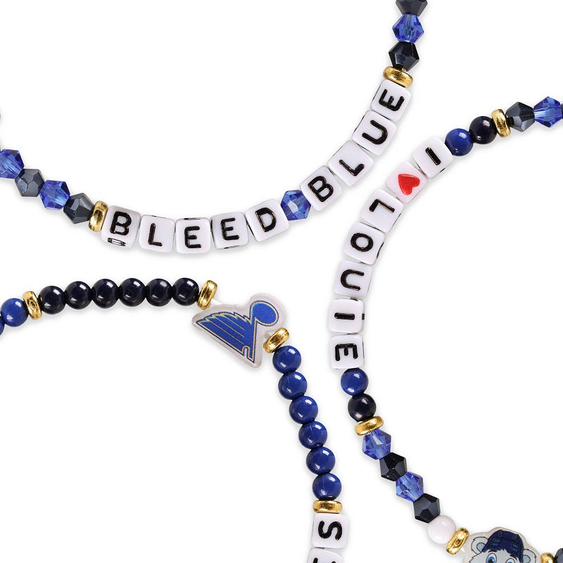 ST. LOUIS BLUES FOCO TEAM FRIENDSHIP BRACELETS - 3-PACK