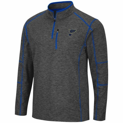 St. Louis Blues Men's Colosseum Contrast 1/4 Zip - Grey 1/4 Zip Colosseum   