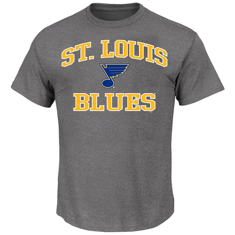 ST. LOUIS BLUES HEART N' SOUL T-SHIRT - CHARCOAL