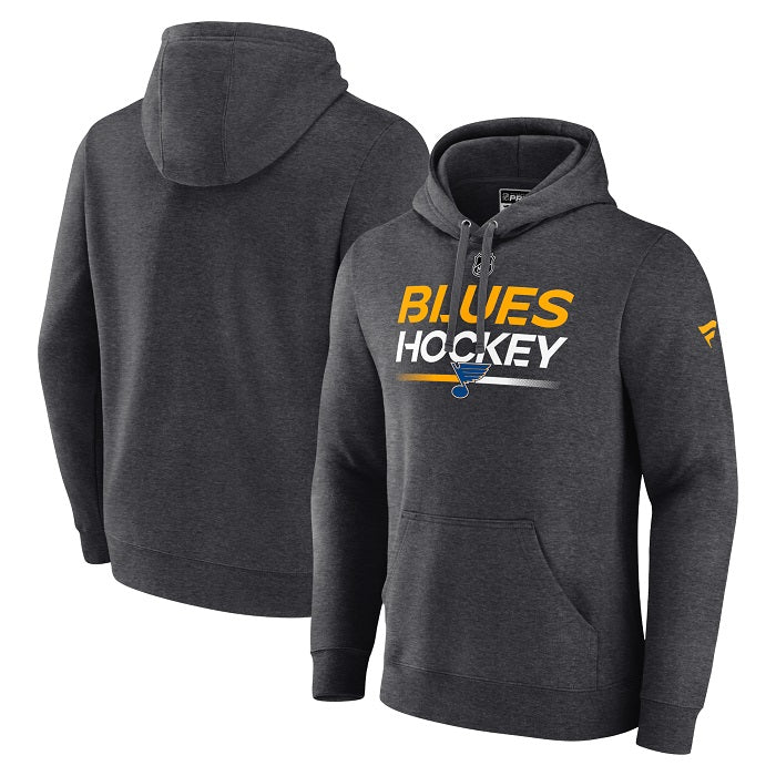ST. LOUIS BLUES FANATICS AUTHENTIC PRO PRIME HOODIE - CHARCOAL Hoodie Fanatics