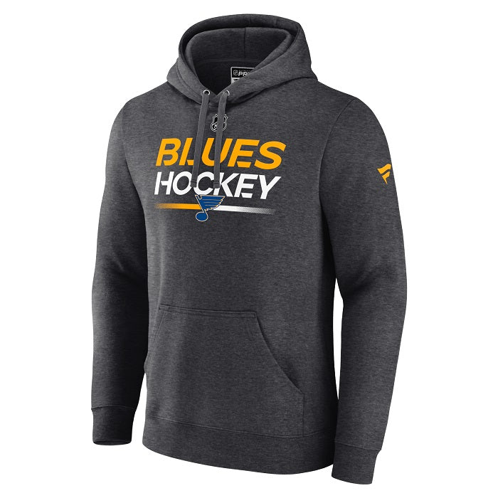 ST. LOUIS BLUES FANATICS AUTHENTIC PRO PRIME HOODIE - CHARCOAL Hoodie Fanatics