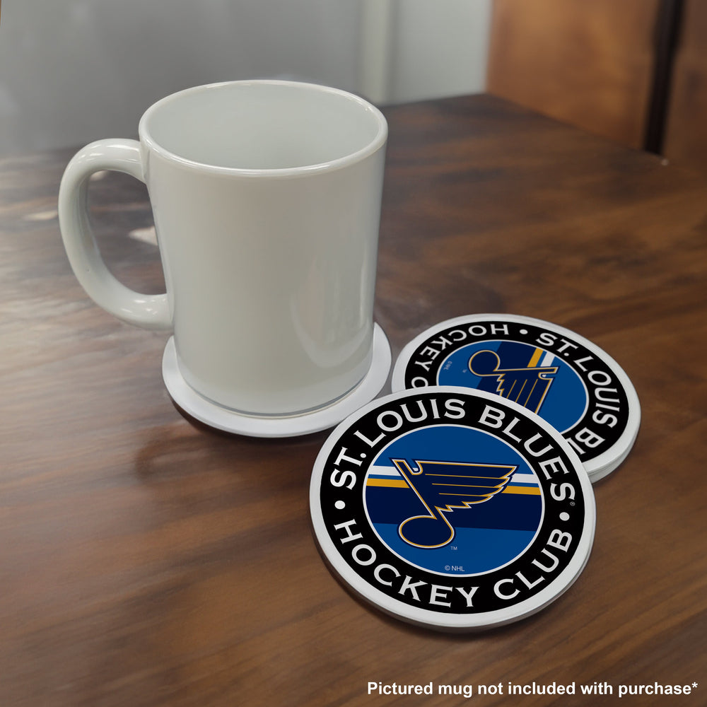 St. Louis Blues 8pk Coaster Stripe Design Set Drinkware Sports Decor   