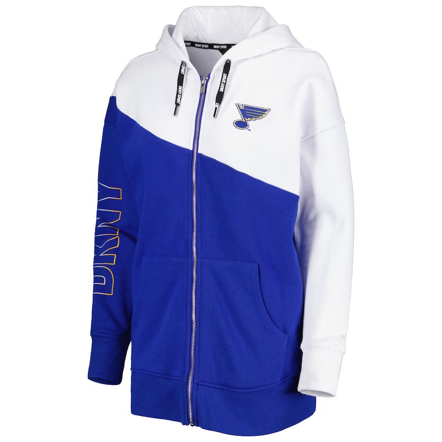 ST. LOUIS BLUES DKNY WOMENS FULL ZIP HOODIE - ROYAL/NAVY Hoodie DKNY   