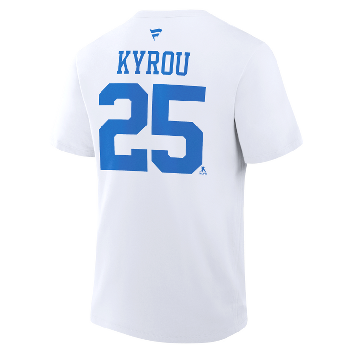 ST. LOUIS BLUES FANATICS NEW LOGO KYROU ROAD TEE -White T-shirt Fanatics