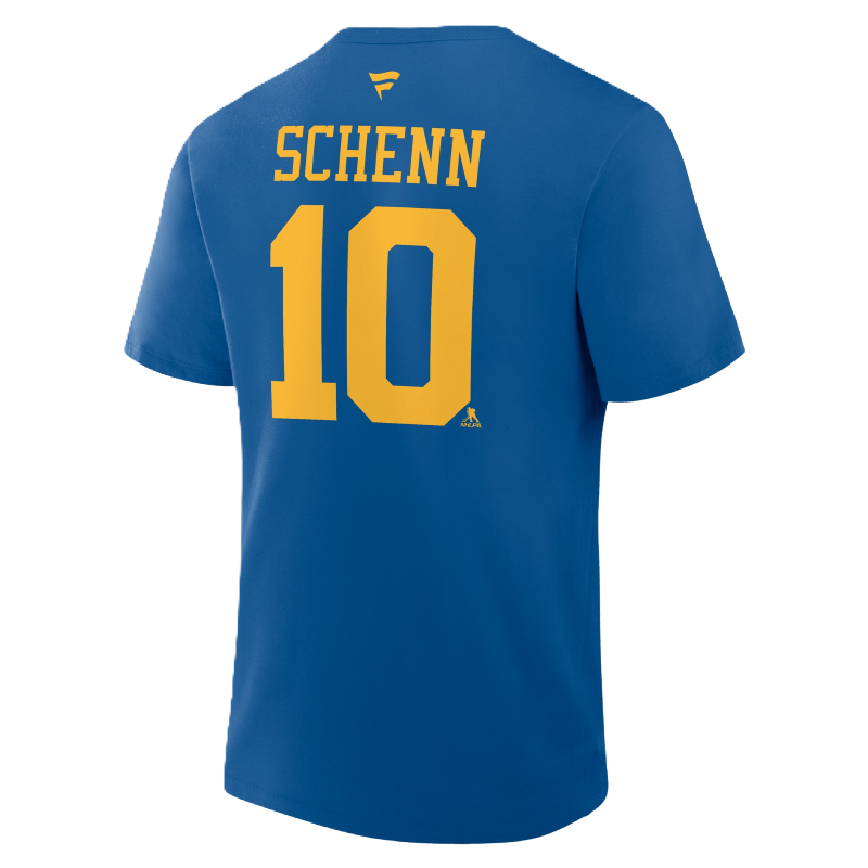 ST. LOUIS BLUES FANATICS NEW LOGO SCHENN HOME TEE - Blue T-shirt Fanatics