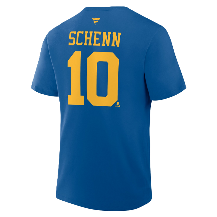 ST. LOUIS BLUES FANATICS NEW LOGO SCHENN HOME TEE - Blue T-shirt Fanatics