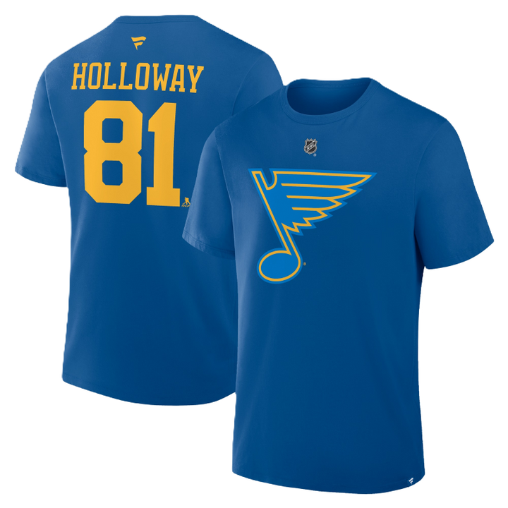 ST. LOUIS BLUES FANATICS NEW LOGO HOLLOWAY HOME TEE - Blue T-shirt Fanatics