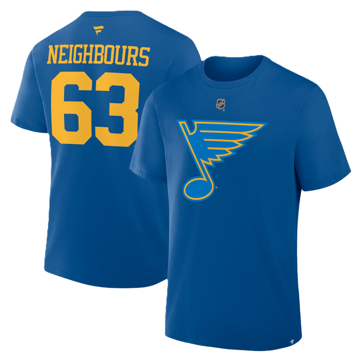 ST. LOUIS BLUES FANATICS NEW LOGO NEIGHBOURS HOME TEE - Blue T-shirt Fanatics