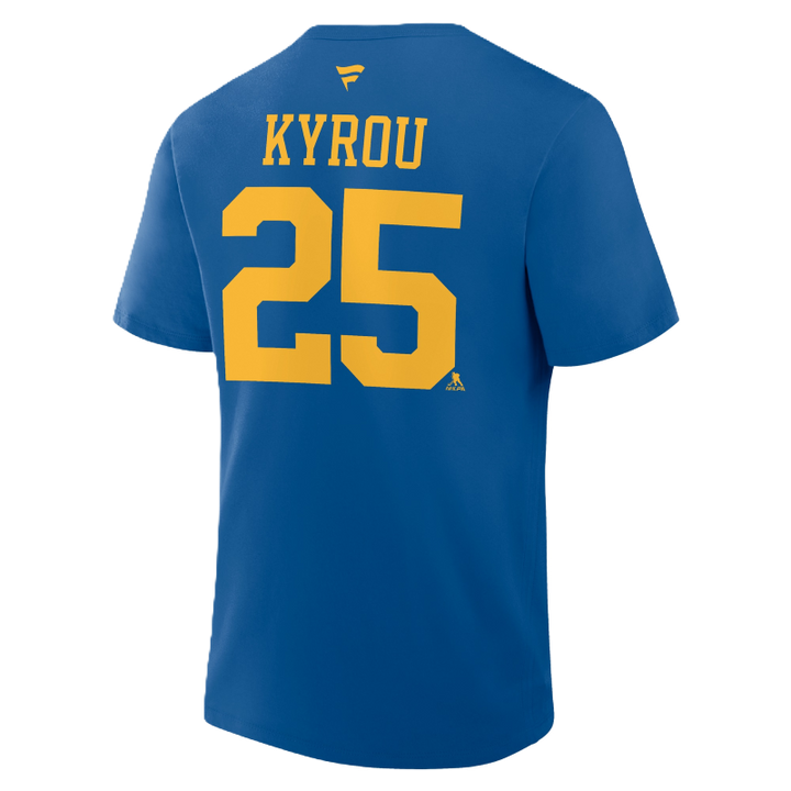 ST. LOUIS BLUES FANATICS NEW LOGO KYROU HOME TEE - Blue T-shirt Fanatics
