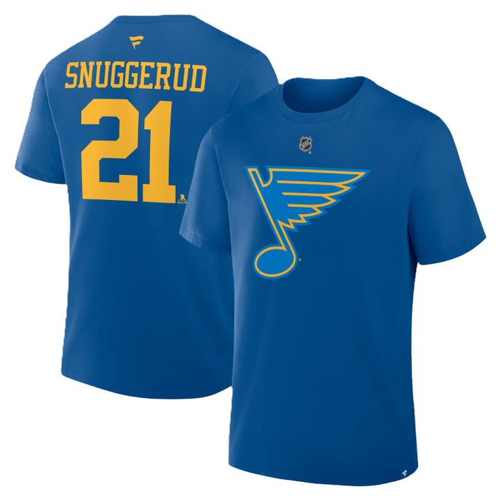 ST. LOUIS BLUES FANATICS NEW LOGO SNUGGERUD HOME TEE - Blue T-shirt Fanatics