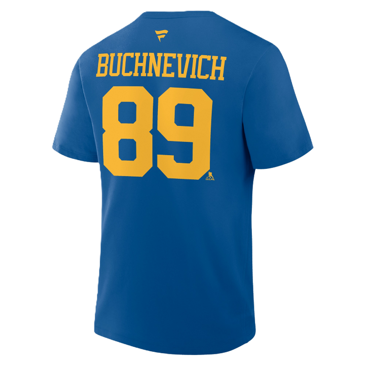 ST. LOUIS BLUES FANATICS NEW LOGO BUCHNEVICH HOME TEE - Blue T-shirt Fanatics